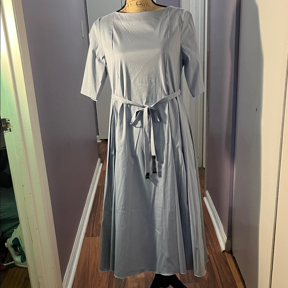 MaxMara Light Blue Long Sleeve Dress